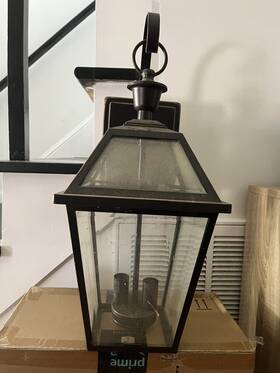 1007316207 Home Decorators Collection Glenneyre 20.25 Inch 2-light Espresso Bronze Hardwired Outdoor Wall Light Lantern