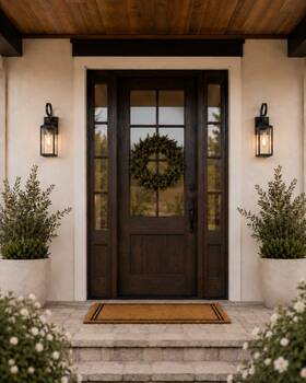 1007316253 Home Decorators Collection Havenridge 16.6 Inch Matte Black Outdoor Wall Lantern Sconce