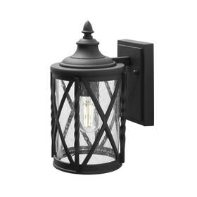 1035hdcbldi Home Decorators Collection Outdoor Wall Sconce 6 Inch 1-light Weather Resistant Aluminum Black