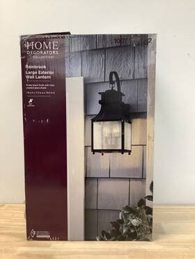 13654 Home Decorators Collection Rainbrook 18 Inch 2-light Black Outdoor Wall Light Wit