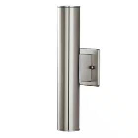 205216a Home Decorators Collection Riga 13.94 Inch Medium Modern Stainless Steel Integrated Led Outdoor Wall Sconce