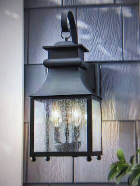 23654 Home Decorators Collection Rainbrook 24 Inch 2-light Matte Black Extra Large Outdoor Light