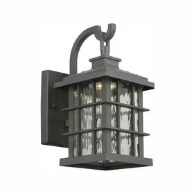 Home Decorators Collection 313025097055 Summit Ridge 11.88 Inch Zinc Integrated Led Outdoor Wall Light Lantern Sconce