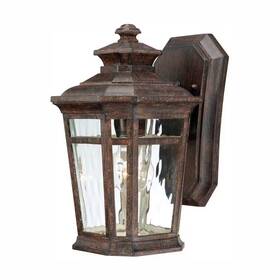 Home Decorators Collection 445049694675 Waterton 1-light Outdoor Wall Mount Lantern Dark Ridge Bronze Clear Glass Panesz