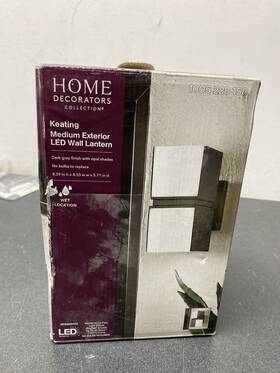 5193805118 Home Decorators Collection Keating 2-light Dark Grey Led Outdoor Wall Lantern Sc