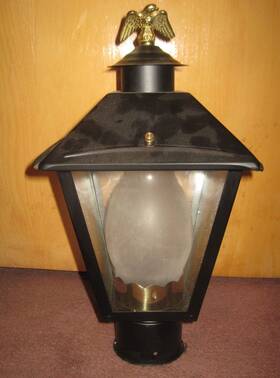 Home Decorators Collection 736916680288 Vintage Exterior Electric Post Top Light Fixture Carriage Lamp Style 12 Inch