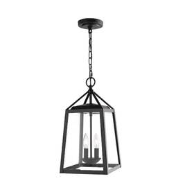 Home Decorators Collection 736916700085 Blakeley Transitional 2-light Black Outdoor Pendant