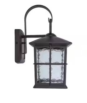 Home Decorators Collection 845473050011 Hdc Hardwired Brown Outdoor Wall Light Lantern Sconce With Water Glass