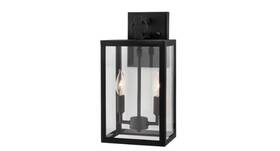 Home Decorators Collection 856958008366 H D 14-inch 2-light Metal Black Outdoor Wall Lamp