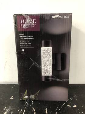 Amp105-hdcbl Home Decorators Collection Ansel 11.3 Inch Black Modern Bubble Glass