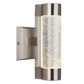 Amp105-hdcss Home Decorators Collection Ansel Led Stainless Steel Outdoor Light With Bubble Glass Sconce