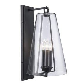 Bal-804-w3 Home Decorators Collection Siobhan 22.5 Inch 3-light Black Outdoor Wall Light With Clear Glass Bal-804-w3 Home Decorators Collection Siobhan 22.5 Inch 3-light Black Outdoor Wall Light With Clear Glass