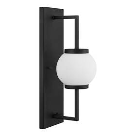 Bal-897 Home Decorators Collection Kalispell 18.75 Inch 1-light Black Modern Outdoor Wall