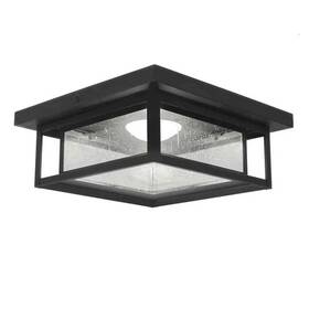 Fls-06005-del Home Decorators Collection Mauvo Canyon Black Dusk To Dawn Led Outdoor Flush Mou
