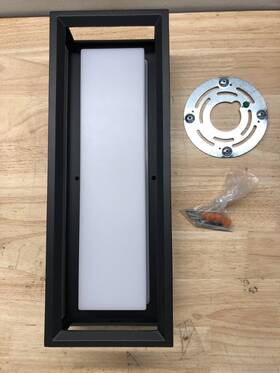 G19226 Home Decorators Collection Hdc Rockwood Black Modern Led Color Changing Outdoor Wall Light Sconce
