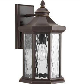 Jiq1612a-3 Home Decorators Collection Wall Lantern Sconce 17.12 Inch Oil Rubbed Bronze/clear Beveled Glass