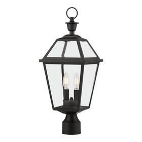 Jlw1802ax-01 Home Decorators Collection Jlw1802ax-01/mb Hdc Glenneyre 22.5 Inch 2-light Matte Black Outdoor Post Light With Clear Glass