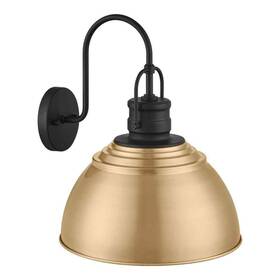 Rs2204065w1bkgd Home Decorators Collection Shelston 15.5 Inch Black And Gold Outdoor Barn Light Fixture