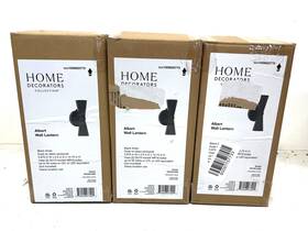 Rs2206159bk Home Decorators Collection 3pack Albert 12.75 Inch Black Outdoor Wall Lamp Dusk To Dawn