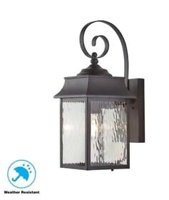 1002748478 Home Decorators Wall Lantern Scroll 1-light Black Outdoor