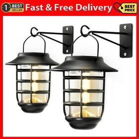 Home Zone Living 445000095046 Security 2-pack Solar Wall Hanging Lights Lifepo4 Battery 3000k War
