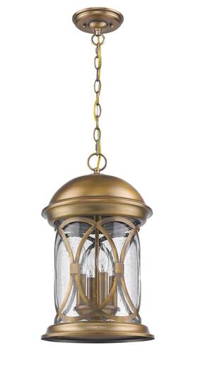 397955 Homeroots Lincoln 4-light Antique Brass Hanging Light