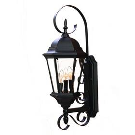 398393 Homeroots 25 X 9.25 10.5 Inch New Orleans 3-light Matte Black Wall Light 398393 Homeroots 25 X 9.25 10.5 Inch New Orleans 3-light Matte Black Wall Light