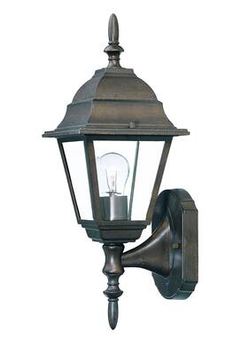 6000398543 Homeroots Antique Brown Swing Arm Outdoor Wall Light