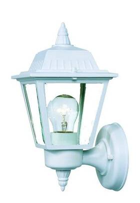 Homeroots 700513133287 White Cast Aluminum Outdoor Wall Light