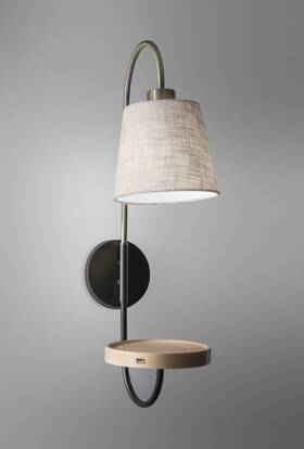 Homeroots Lighting 512839459592 Antique Brass And Black Metal Wall Lamp With Usb Charging Station Wood Shelf Homeroots Lighting 512839459592 Antique Brass And Black Metal Wall Lamp With Usb Charging Station Wood Shelf