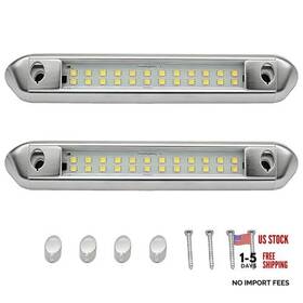 00013522coolw Honestar Innotech Company Limited Rv Lights Exterior 12 Volt Awning Led Light Silver 10 Inches Shell