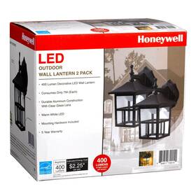 Ss0902-08cr Honeywell Led Outdoor Wall Mount Lantern Light 3000k 400 Lumens Ss0301-08 Ss0902-08cr Honeywell Led Outdoor Wall Mount Lantern Light 3000k 400 Lumens Ss0301-08