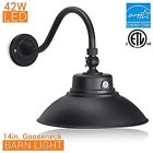 Htmbs14gn1542w30blk Black Gooseneck Barn Light Led Fixture For Use 052366382542