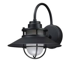14261b10 Hukoro 11 Inch H 1-light Matte Black Hardwired Outdoor Wall Lantern Sconce