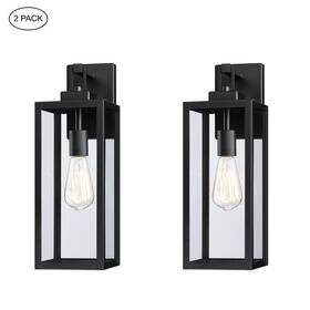 2f19051-bk Hukoro Bonanza 18 Inch 1-light Matte Black Outdoor Wall Lantern Sconce With Clear Glass 2f19051-bk Hukoro Bonanza 18 Inch 1-light Matte Black Outdoor Wall Lantern Sconce With Clear Glass