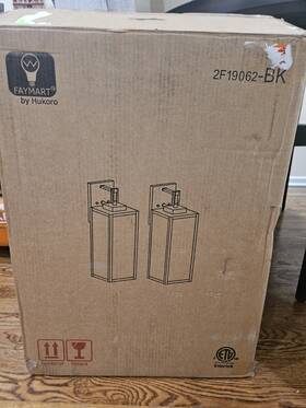 2f19062-bk Hukoro New 2-pk Large 22 Inch Outdoor Lanterns Open Box Never Used Faymart Lights 2f19062-bk Hukoro New 2-pk Large 22 Inch Outdoor Lanterns Open Box Never Used Faymart Lights