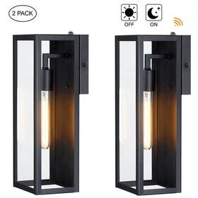 2f86602-bk-s Hukoro Cali 1-light 16 Inch Outdoor Dusk-to-dawn Sensor Wall Lantern Sconce With 2f86602-bk-s Hukoro Cali 1-light 16 Inch Outdoor Dusk-to-dawn Sensor Wall Lantern Sconce With