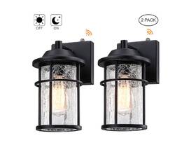 2fl14632-bk-s Hukoro Crackled Glass 2-pk 12-in H Matte Black Hardwired Outdoor Wall Light 2fl14632-bk-s Hukoro Crackled Glass 2-pk 12-in H Matte Black Hardwired Outdoor Wall Light