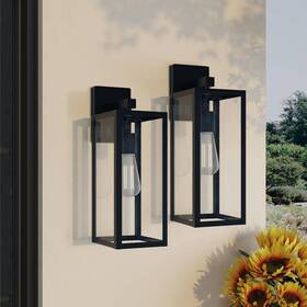 2p15151-11 Hukoro Martin 17.5 Inch 1-light Matte Black Finish Hardwired Outdoor Wall Lantern Sconce 2p15151-11 Hukoro Martin 17.5 Inch 1-light Matte Black Finish Hardwired Outdoor Wall Lantern Sconce