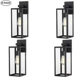4f17711-bk Hukoro Martin 17.25 Inch Matte Black Hardwired Outdoor Wall Lantern Sconce 4-pack 4f17711-bk Hukoro Martin 17.25 Inch Matte Black Hardwired Outdoor Wall Lantern Sconce 4-pack