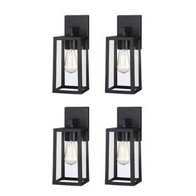4f17801 Hukoro 13 Inch H 1-light Matte Black Hardwired Outdoor Wall Lantern Sconce 4-pack 4f17801 Hukoro 13 Inch H 1-light Matte Black Hardwired Outdoor Wall Lantern Sconce 4-pack