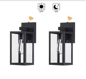Hukoro 848507012726 Martin 13 Inch 1-light Matte Black Outdoor Wall Lantern With Dusk To Dawn