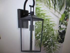 F13251-bk-s Hukoro Castle 1-light 16 Inch Dusk To Dawn Outdoor Wall Light Matte Black Finish