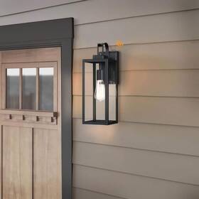 F15151-11i-s Hukoro Foothill 18 In 1-light Matte Black Outdoor Wall Lantern Dusk To Dawn F15151-11i-s Hukoro Foothill 18 In 1-light Matte Black Outdoor Wall Lantern Dusk To Dawn