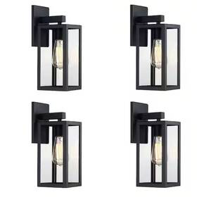 Pf87704 Hukoro 4 Pack - Martin 13 Inch 1-light Matte Black Outdoor Wall Lantern Sconces