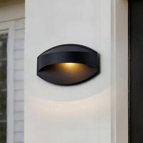 Huoku 313037257201 Chaser 1-light 11 Inch W Matte Black Hardwired Outdoor Wall Light Lantern Porch Sc
