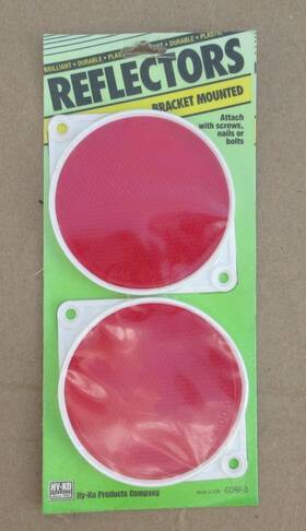 Cdrf-3 Hy-ko 6 -hy-ko 3-1/4 Inch Dia. Round Red Bracketed Nail-on Reflector 2-pack