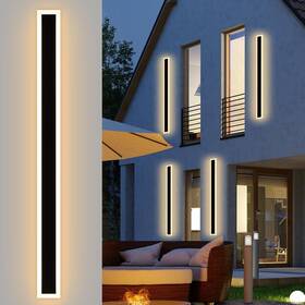 Hf-wl22w-100 Hzacye 2 Pack 59 Inches Outdoor Wall Lights Modern Long Led Sconce 34w Waterp