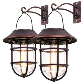 16abronze Icerona Solar Lantern Outdoor Hanging Lights Waterproof Metal Li
