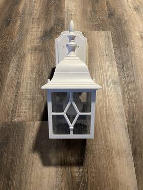 4001800 Intertek Outdoor Light Fixture With Outlet White 4001800 Intertek Outdoor Light Fixture With Outlet White
